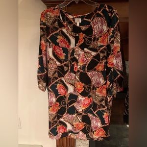 Dressbarn mesh dress tunic  - patterned- Size XL